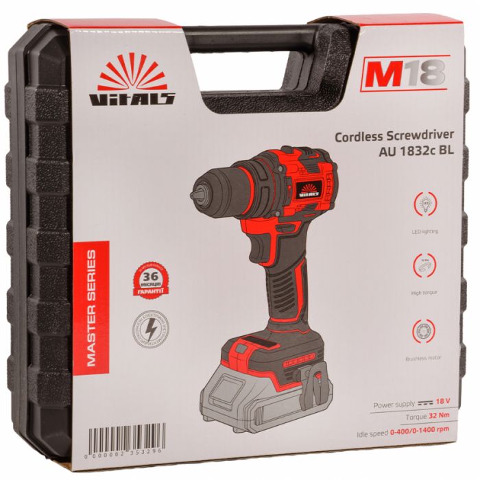 Дриль-шуруповерт акумуляторний Vitals Master AU 1832c BL