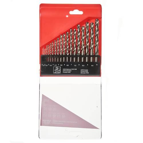 Набір свердел по металу HSS 4341 19 шт. 1–10 мм Vitals Master