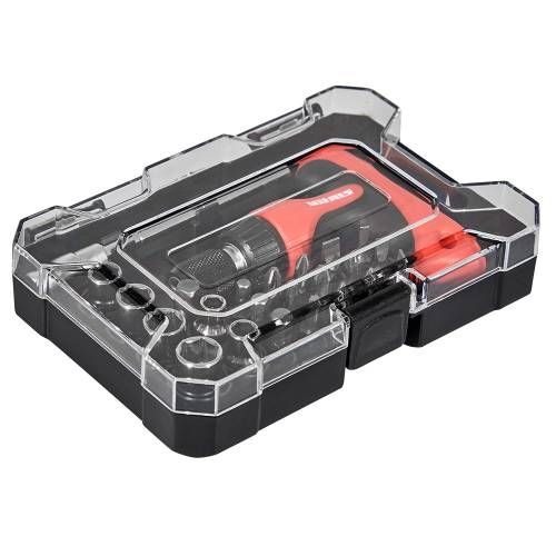Викрутка Т-подібна Vitals Master с набором насадок та головок, 24 шт.